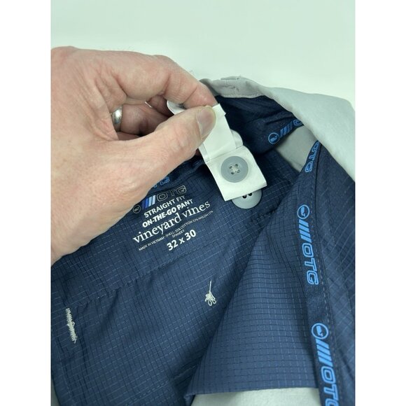 Vineyard Vines OTG Pants Men's Size 32 x 30 Gray Performance Stretch Chino - Picture 6 of 14